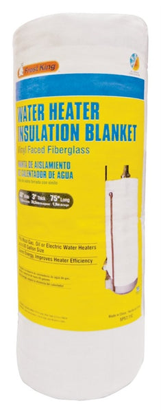 Frost King SP57/11C Insulation Blanket, 3 in Thick, Plastic, For: 60 gal Gas, Oil and Electric Water Heater