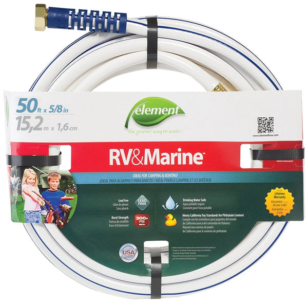 SWAN MRV58050 Water Hose, 5/8 in ID, 50 ft L, White