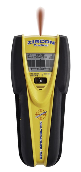 Zircon 63415 Multi-Scanner OneStep i320, 9 V Battery, 3/4 to 3 in Detection, Detectable Material: Metal/Wood