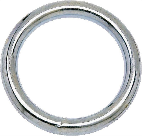 Campbell T7665032 Welded Ring, 200 lb Working Load, 1-1/4 in ID Dia Ring, #7 Chain, Steel, Nickel-Plated