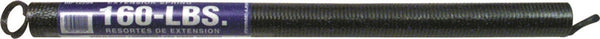 Prime-Line GD 12205 Extension Spring, 1-19/64 in OD, 25 in OAL, Carbon Steel, Galvanized, Loop End, 160 lb