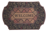 Simple Spaces T199 Door Mat, 35 in L, 23 in W, Flocking Pattern, Polyester Surface