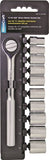 Vulcan 13PC-3M Socket Set, Chrome Vanadium Steel, Chrome