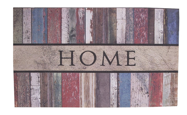 Simple Spaces T1995 Door Mat, 30 in L, 18 in W, Flocking Pattern, Polyester Surface