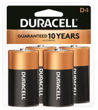 DURACELL MN1300R4Z Battery, 1.5 V Battery, 14 Ah, D Battery, Alkaline, Manganese Dioxide, Black