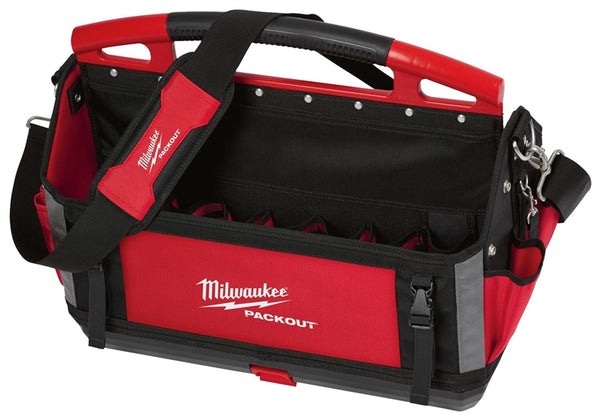 Milwaukee 48-22-8320 Tool Tote, 20 in W, 11 in D, 17 in H, 32-Pocket, Polyester, Red