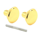 Prime-Line E 2297 Door Knob Set, 2-3/16 in Dia, Brass, Polished