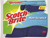Scotch-Brite 526 Scrub Sponge, 4.4 in L, 2-1/2 in W, 0.8 in Thick, Cellulose, Blue