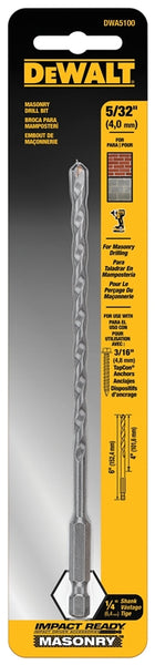 DeWALT DWA5100 Drill Bit, 5/32 in Dia, 6 in OAL, 1/4 in Dia Shank, Hex Shank