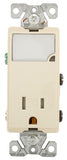 Eaton Cooper Wiring TR7735LA-BOX LED Wall Box Nightlight Combination, 1 -Pole, 15 A, 125 V, Light Almond