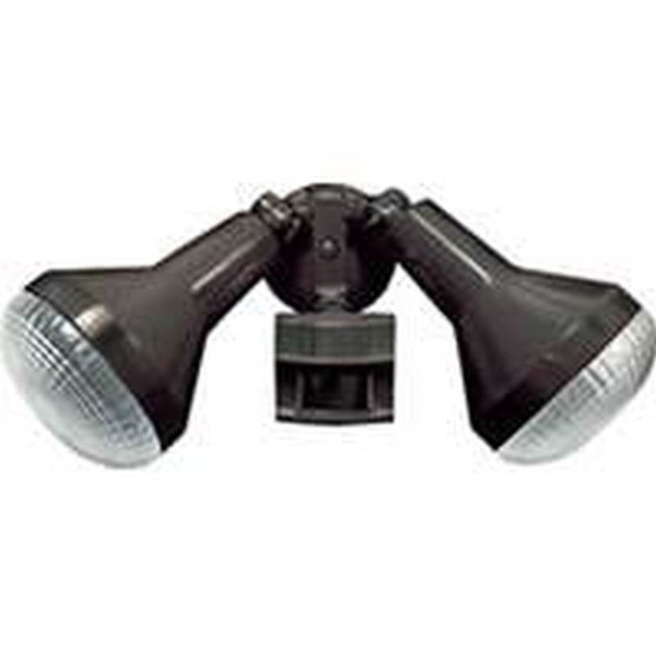 Heath Zenith SL-5710-BZ Motion Activated Security Light, 120 V, 2-Lamp, Incandescent Lamp