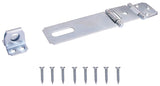 ProSource LR-122-BC3L-PS Safety Hasp, 4-1/2 in L, 4-1/2 in W, Steel, Zinc, 7/16 in Dia Shackle, Fixed Staple