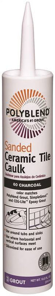 CUSTOM Polyblend PC6010S-6 Ceramic Tile Caulk, Charcoal, 10.5 oz Cartridge