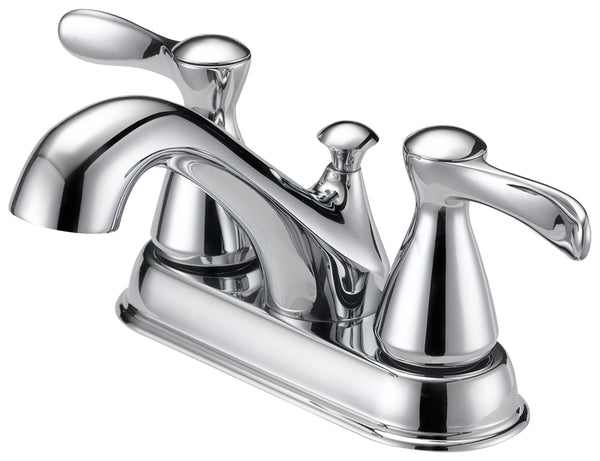 Boston Harbor F51B0010CP Lavatory Faucet, 1.2 gpm, 2-Faucet Handle, 3-Faucet Hole, Metal/Plastic, Chrome Plated