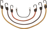 ProSource FH64078 Stretch Cord Set, Polypropylene, Black/Red/Yellow, Hook End