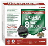 J.T. EATON Answer 937 Mouse Killer with Reusable Bait Station, 1 oz Bait, Green