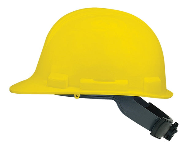 SAFETY WORKS SWX00347 Hard Hat, 4-Point Textile Suspension, HDPE Shell, Yellow, Class: E