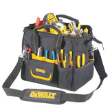 CLC DG5542 Tradesman's Tool Bag, 4-1/2 in W, 13-1/4 in D, 12 in H, 29-Pocket, Ballistic Poly Fabric, Black/Yellow