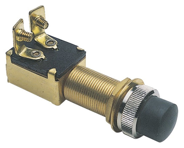 CALTERM 45110 Starter Switch, 15 A, 12 VDC, SPST, Screw Terminal, Brass Housing Material, Black/Brown
