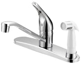 Boston Harbor FS610045CP Kitchen Faucet, 1.8 gpm, 1-Faucet Handle, 4-Faucet Hole, Metal/Plastic, Chrome Plated