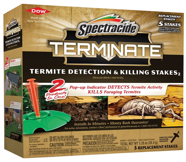 Spectracide HG-96116 Termite Detection and Killing Stake, Solid, Odorless, Brown/Tan