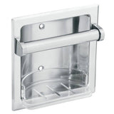 Moen 2565CH Soap Holder and Utility Bar, Recessed Mounting, Zinc