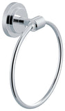 Moen Iso Series DN0786CH Towel Ring, 6 in Dia Ring, 22 lb, Aluminum/Zinc, Chrome, Screw Mounting