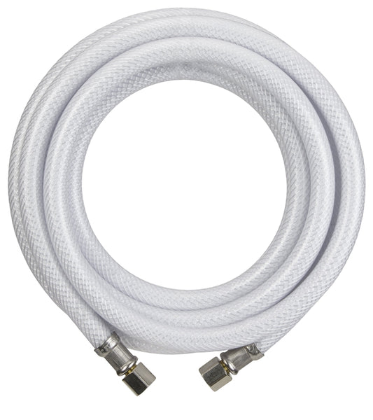 Plumb Pak PP255610 Ice Maker Supply Line, 1/4 in Inlet, Compression Inlet, 1/4 in Outlet, Compression Outlet, PVC Tubing