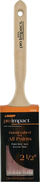 Linzer WC 2164-2.5 Paint Brush, 2-1/2 in W, 2-3/4 in L Bristle, Polyester Bristle, Sash Handle