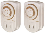 Woods 50006 Mechanical Timer, 15 A, 125 V, 1875 W, 24 hr Time Setting, 24 On/Off Cycles Per Day Cycle, White