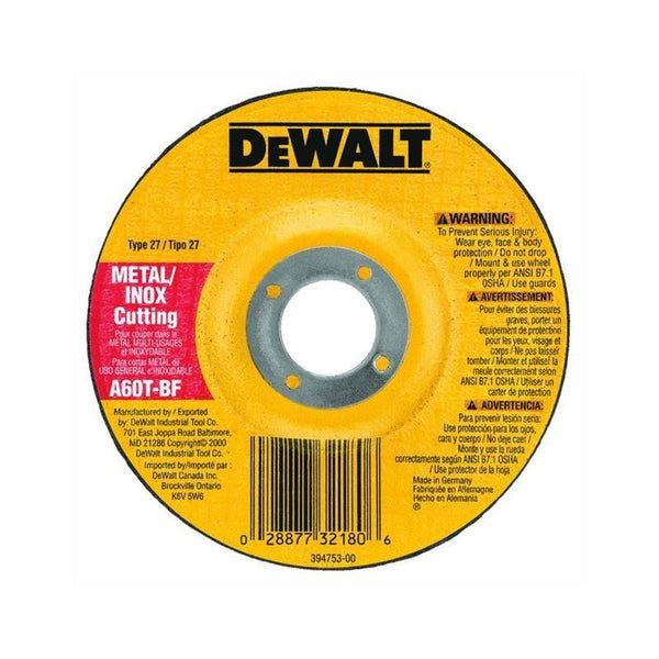 DeWALT DW8427 Cutting Wheel, 7 in Dia, 0.045 in Thick, 7-8 in Arbor, Medium, Aluminum Oxide Abrasive