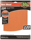 Gator 4465 Sanding Sheet, 11 in L, 9 in W, Extra Fine, 220 Grit, Garnet Abrasive, Paper Backing