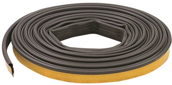 M-D 68668 Door Gasket, 1/2 in W, 1/4 in Thick, 20 ft L, Silicone, Black