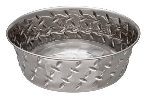 Loving Pets 7257 Pet Feeding Dish, XL, 3 qt Volume, Stainless Steel, Silver