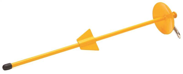 Boss Pet Dome 01310 Tie-Out Stake, 21 in L Belt/Cable, Steel, Bright Yellow