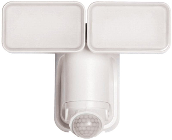 Heath Zenith HZ-7163-WH Motion Activated Security Light, 2-Lamp, LED Lamp, 600 Lumens Lumens, Plastic Fixture