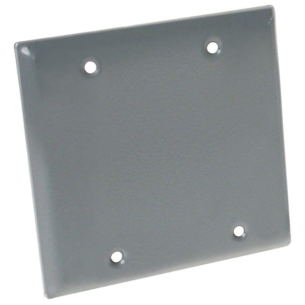 HUBBELL 5175-5 Cover, 4-1/2 in L, 4-1/2 in W, Metal, Gray, Powder-Coated