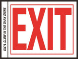 HY-KO EE-2 Safety Sign, Exit, Red Legend, Vinyl, 10 in W x 8 in H Dimensions