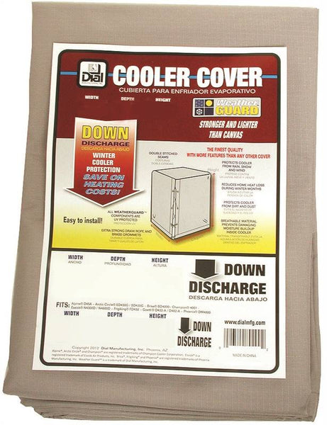 Dial 8941 Evaporative Cooler Cover, 37 in W, 37 in D, 42 in H, Polyester