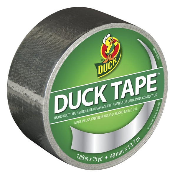 Duck 1303158 Duct Tape, 15 yd L, 1.88 in W, Vinyl Backing, Chrome