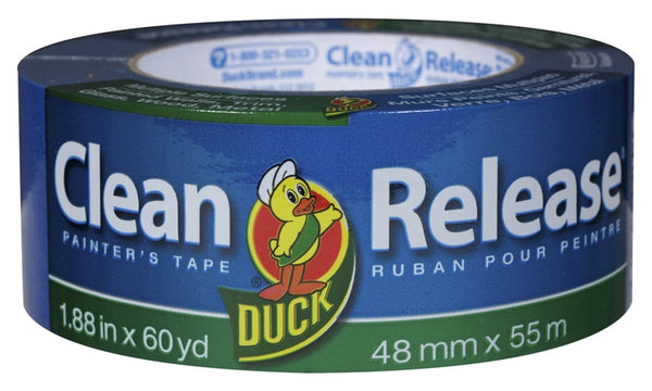 Duck Clean Release 240195 Painter's Tape, 60 yd L, 1.88 in W, Blue