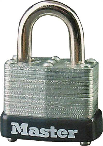 Master Lock 22T Padlock, Keyed Alike Key, 1/4 in Dia Shackle, Steel Shackle, Steel Body, 1-1/2 in W Body