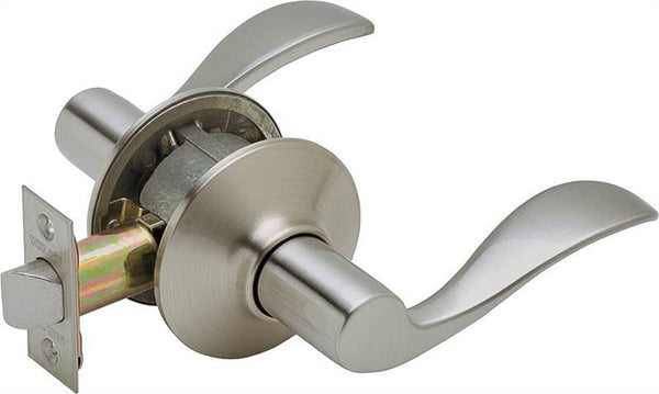 Schlage Accent Series F10 ACC 619 Passage Lever Lockset, Zinc, Satin Nickel