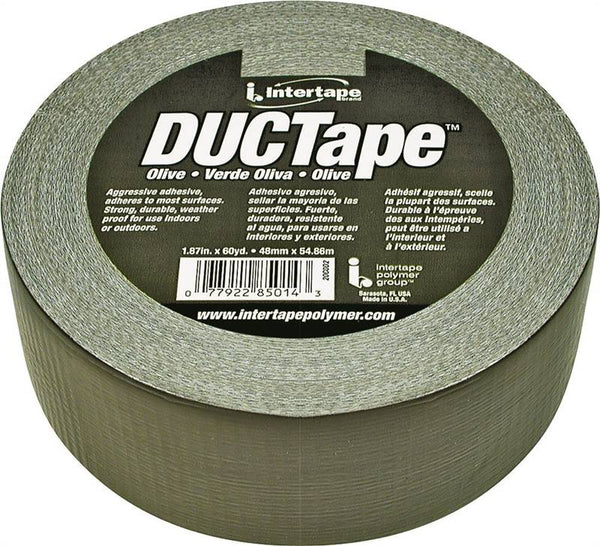 IPG 20C-OD2 Duct Tape, 60 yd L, 1.88 in W, Polyethylene-Coated Cloth Backing, Olive Drab