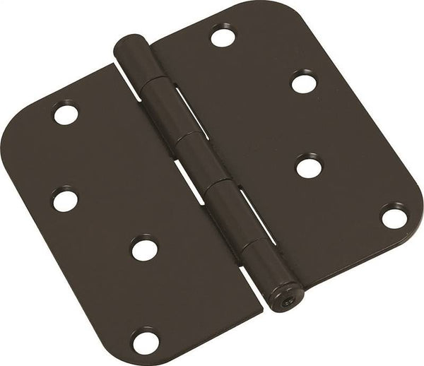 National Hardware N830-199 Door Hinge, Steel, Oil-Rubbed Bronze, Non-Rising, Removable Pin, Full-Mortise Mounting, 50 lb