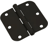 National Hardware N830-197 Door Hinge, Steel, Oil-Rubbed Bronze, Non-Rising, Removable Pin, Full-Mortise Mounting, 50 lb