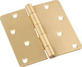 National Hardware N830-227 Door Hinge, Steel, Satin Brass, Non-Rising, Removable Pin, Full-Mortise Mounting, 50 lb