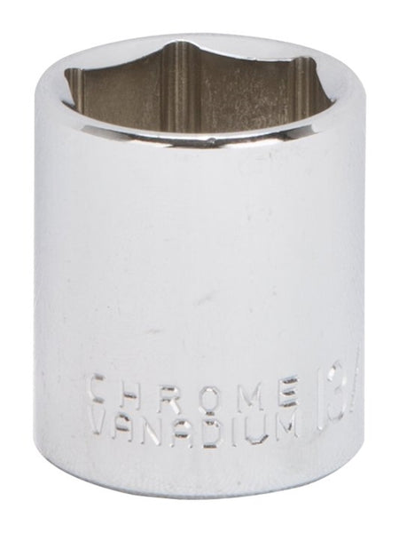 Vulcan MT6495386 Drive Socket, 13/16 in Socket, 3/8 in Drive, 6-Point, Chrome Vanadium Steel, Chrome