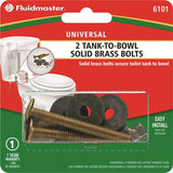 FLUIDMASTER 6101 Tank-To-Bowl Bolt, Brass, For: Rocking Toilets