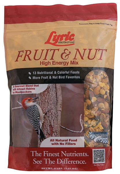 Lyric 2647343 Wild Bird Mix, Fruit, Nut Flavor, 5 lb Bag